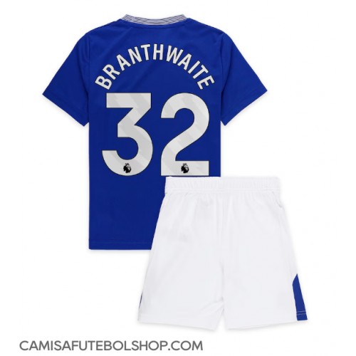 Camisa de time de futebol Everton Jarrad Branthwaite #32 Replicas 1º Equipamento Infantil 2024-25 Manga Curta (+ Calças curtas)